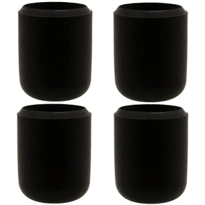 Image of 4X Black Rubber Caps 16mm Heavy Duty Walking Stick Crutch Ferrule Chair Feet Floor Pad Grip Ends 5/8&quot;