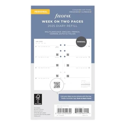 Image of Personal Minimal week on two pages 2025