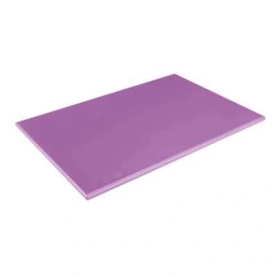 Image of Hygiplas HDPE High Density Chopping Board Purple Size: 450x300x12mm, Colour Coded Cutting for Allergenic Foods, Dishwasher Safe, FX101