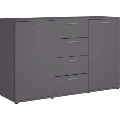 Image of vidaXL Sideboard Grey 120x35.5x75 cm Engineered Wood