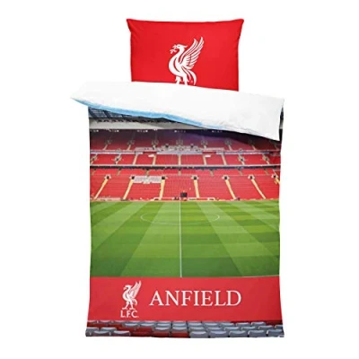 Image of FOCO Liverpool Digital Stadium Print Duvet Bedding Set Great Gift For Christmas &amp; Birthday