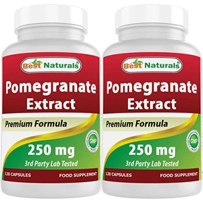 Image of Best Naturals Pomegranate Extract 250 mg 120 Capsules (120 Count (Pack of 2))