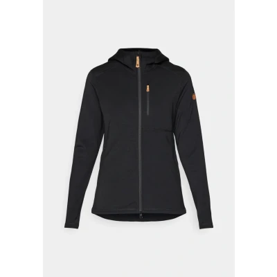 Image of Fjällräven KEB Fleece Hoodie W jacket, Women&#039;s, Size: XXS, Black