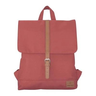 Image of Johnny Urban Backpack Women Red Brown Mia Rucksack from Recycled PET Bottles Mini Daypack Water repellant 13&quot; Laptop Compartment