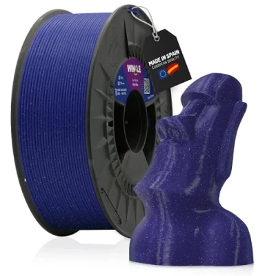 Image of Winkle Pla Feel Blue Filament 1.75mm Printing 3D Printer Color with Particles 300g Coil