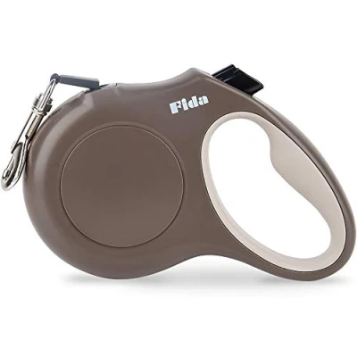 Image of Fida Retractable Dog Lead, 3m Heavy Duty Pet Walking Leash for X Small or Cat up to 8kg, Tangle Free. One Hand Brake (X Small, Coffee)