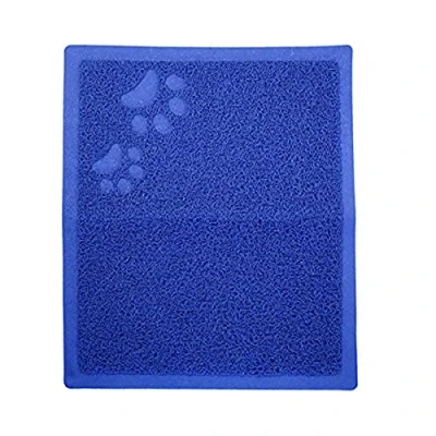Image of Rosewood Anti Slip Cat Litter Tray Mat, 44 x 38cm, Blue