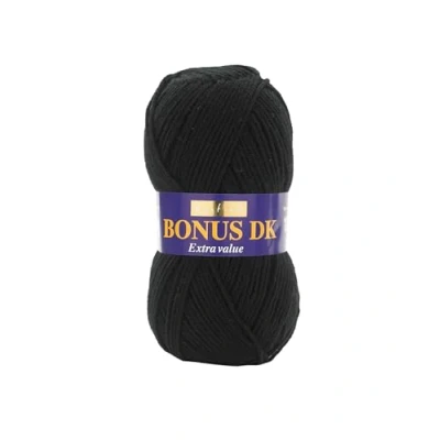 Image of Sirdar Hayfield Bonus DK Double Knitting, Black (965), 100g