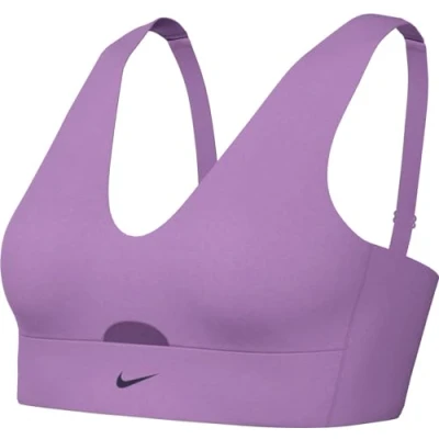 Image of NIKE Indy Plunge T Shirt Rush Fuchsia/Purple Ink XS