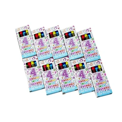 Image of Karrma Ltd. 8 X wax Crayons Pk of 4 For Kids per box Party Bag Fillers Supplies Any Occasion