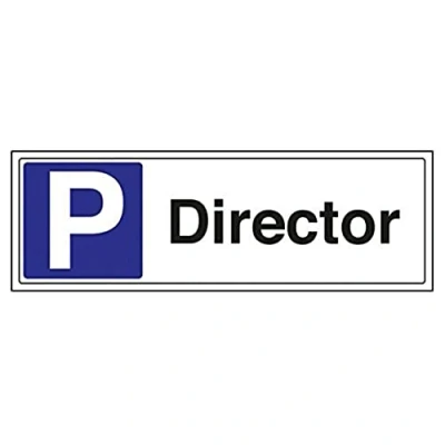 Image of V Safety Director Parking Sign 450mm x 150mm 1mm Rigid Plastic