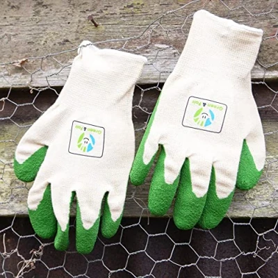 Image of Wildlife World Organic cotton, fairly traded natural rubber gardening gloves (Large)