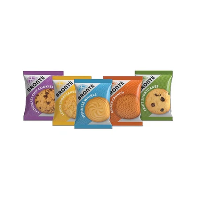 Image of Bronte Traditional Biscuit Mini Packs 5 Varieties 30g (Pack 100)