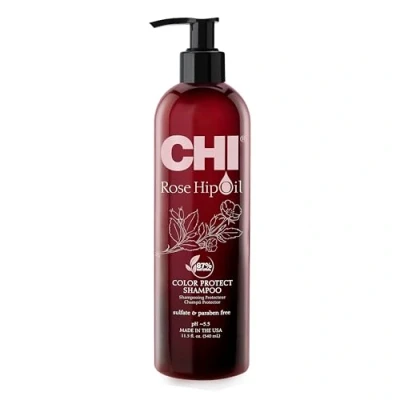 Image of CHI Rosehip Oil, Color Nurture, Protecting Shampoo, 340 ml, white
