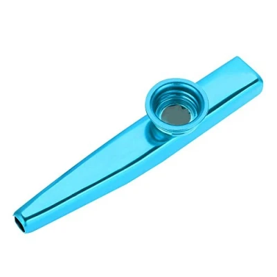 Image of Kazoo for Children, Durable Metal Flute Mouth Music Instrument Accessory(Blue)