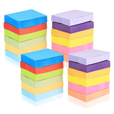 Image of 24 Packs Sticky Notes, 12 Assorted Color Self Stick Notes Pads, Colorful Memo for Office, School, Home, 50x38mm, 200 Sheets per