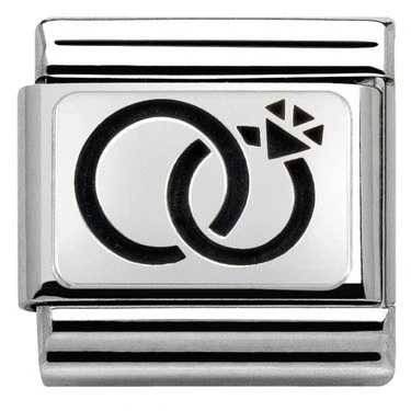 Image of Nomination Silvershine Wedding Rings Charm