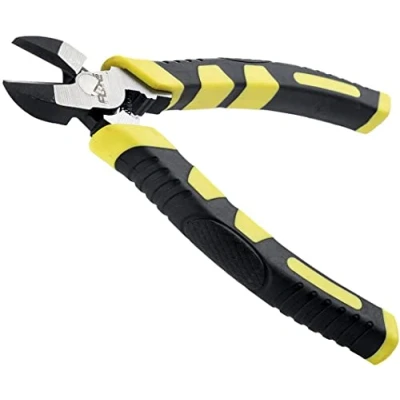 Image of Professional Wire Cutters Heavy Duty,6 inch Diagonal Cutting Pliers with Crimper Design,Chrome Vanadium Steel Forged Spring Loaded Side