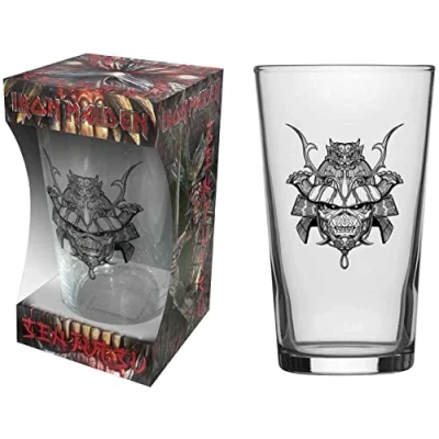Image of for collectors only Iron Maiden Glas Senjutsu Beer Glass Long Drink XL Drinking Pint Glass, Transparent