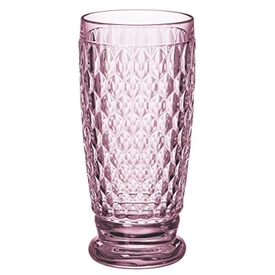 Image of Villeroy &amp; Boch Boston Rose Crystal Highball Glasses, Set of 4