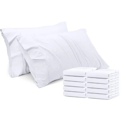 Image of Utopia Bedding 12 Pillowcases Brushed Microfiber Pillow Cover (King, White)