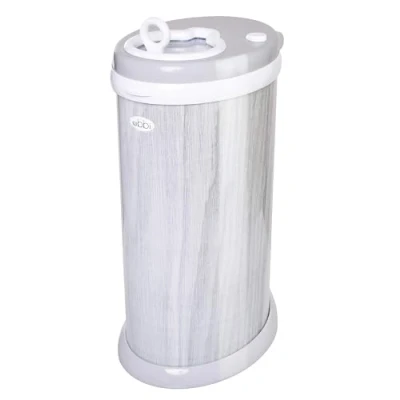 Image of Ubbi Steel Odour Locking Nappy Disposal Bin, No Special Bag Required Money Saving, Awards Winning, Modern Design Registry Must Have Woodgrain