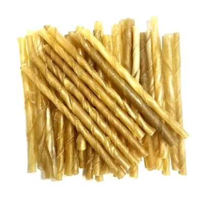 Image of Twist Chews 4 6mm x 100 Natural Rawhide Dog Treats LODC