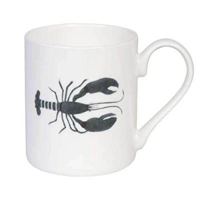 Image of Sophie Allport Lobster Solo Mug, Fine Bone China, Gift Box, Dishwasher Safe (Standard Size, 275ml)