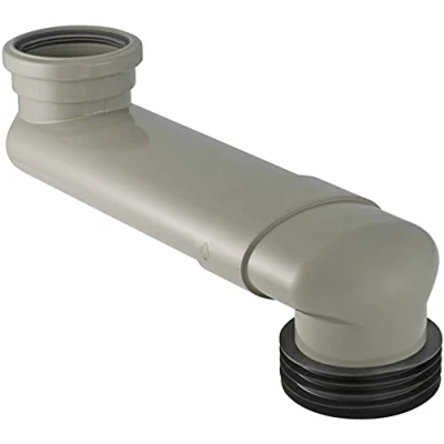 Image of Geberit 388350291 Elbow Fitting PVC for Horizontal WC DN 90/100, Grey