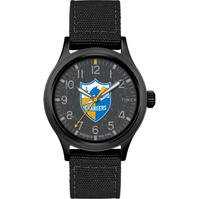 Image of Timex Tribute Men&#039;s NFL Scout 40mm Quartz Fabric Strap, Los Angeles Chargers, Retro