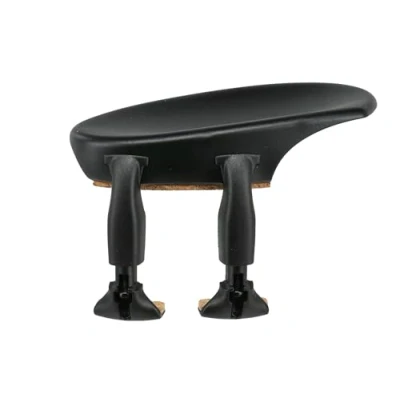 Image of Wittner chin rest, lateral rest violin 1/2 1/4, high tech plastic, anatomically moulded, allergy tested, without screwdriver, black, 250231, Made in Germany