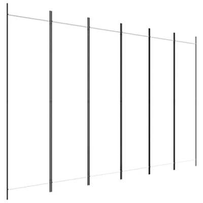 Image of vidaXL 6 Panel Room Divider, Durable White Fabric, Foldable Screen Separator, Versatile Use 300x200 cm