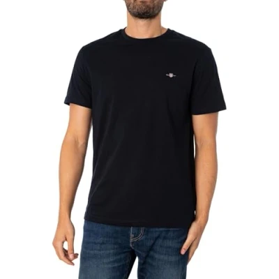 Image of GANT REG Shield Basic Tshirt, Men&#039;s, Size: 5XL, Black