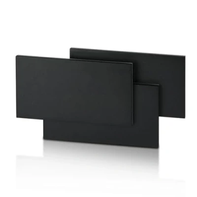 Image of V TAC 9W Decorative LED Rectangular Wall Lamps Black Die Casting Aluminum Body Sensor Compatible Beautiful Modern Lights for Living Room Bedroom Office Reception 4000K Day White