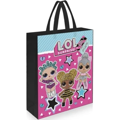 Image of Unique 23800 Large Plastic Bag LOL Surprise Party 33 cm x 28 cm, Multicolour