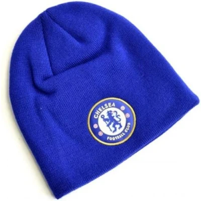 Image of Hy Pro Chelsea FC Knitted Crest Beanie (One Size) (Royal Blue),K REY CFCSTK0019