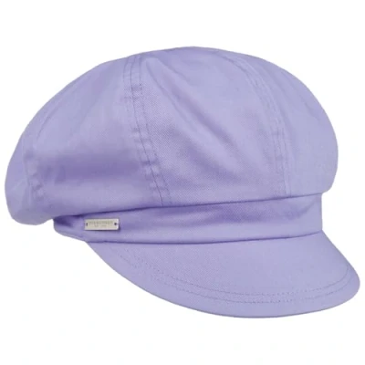 Image of Seeberger Azalee Newsboy Cap Cotton (One Size Purple)
