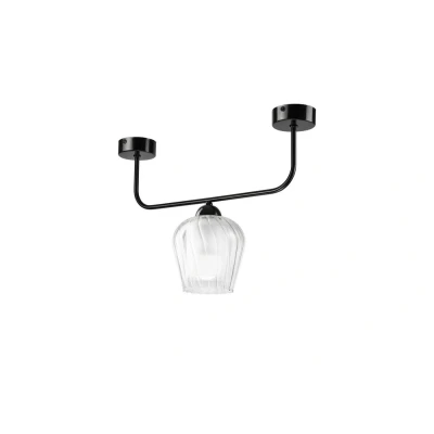 Image of Jasmin Semi Flush Light Black, 3x E27
