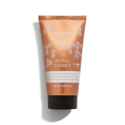 Image of Apivita Royal Honey Body Cream For Dry Skin 150ml Velvety Moisturizing With &amp; Essential Oils Deeply Moisturizes Nourishes