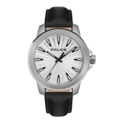 Image of Police Men&#039;s Analogue Quartz Watch with Leather Strap PEWJA2207801