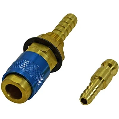 Image of RIVERWELD Gas &amp; Water Quick Connector Fitting Hose with Blue Color for PTA DB SR WP 9 17 18 26 TIG Welding Torch 1Set