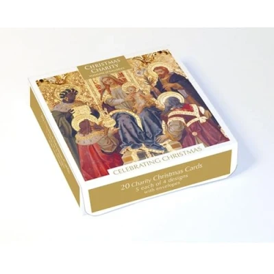 Image of Museums &amp; Galleries Box of 20 Charity Christmas Cards (MG XETC207) Traditional Artistic From Celebrating Cards, 5 Each 4 Designs