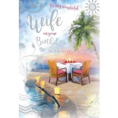 Image of WIFE Birthday card Aura Range