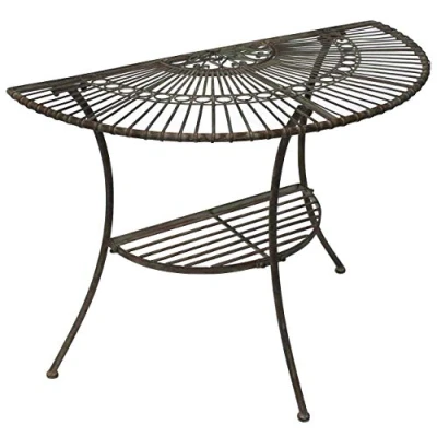 Image of DanDiBo table Semicircular wall Malega 100531 Metal Coffee 100 cm Garden Halbtisch