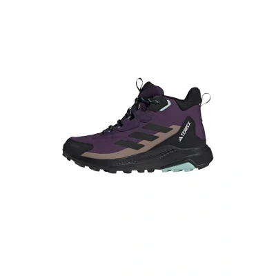 Image of adidas Women&#039;s Terrex Anylander Mid RAIN.RDY Hiking Shoes, Aurora Plum/Core Black/Trace Brown, 4.5 UK