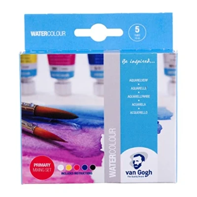 Image of Van Gogh Watercolour primary mixing set 5 x 10 ml tubes