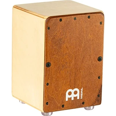 Image of Meinl Percussion Mini Cajon Drumbox Gift Idea for Musicians Decorative Children and Adults Playing Surface Almond Birch (MC1AB)