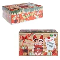 Image of Widdle Gifts Ltd Christmas Eve Gift Box Fun Elf Design/Flat Pack 17cm x 26.5cm 8.5cm 4229