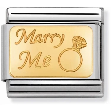 Image of Nomination Gold Marry Me Charm