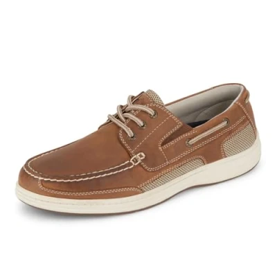 Image of DOCKERS Men&#039;s Beacon Boat Shoe, Dark Tan, 9 UK